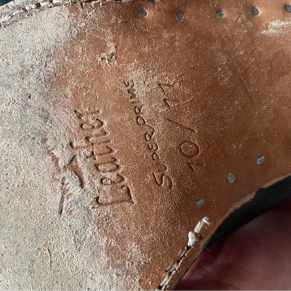 Vintage Lucchese Black Leather Classic Western Cowboy Boots 10/11 - Picture 10 of 15